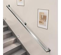 Pasamanos para escaleras｜Barandilla de escaleras industriales Pasamanos de escalera de acero inoxidable de metal para interiores y exteriores Pasamanos montados en la pared para pasillo(510cm)
