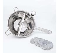 Pasapures Acero Inoxidable de 20cm con 3 Discos/Pasapure para Patatas y Verduras/Pasapures Manual/Colador Chino Cocina (20 cm)