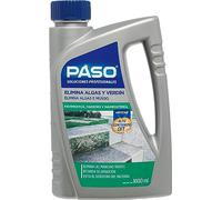 PASO - Eliminador de Algas y Verdín - Limpiador de Alta Eficacia para Pavimentos, Paredes y Mampostería, Elimina Manchas Verdes y Retarda su Aparición - 1 L