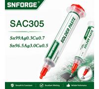 Pasta de soldadura SAC305 sin plomo Sn96.5Ag3.0Cu0.5 Sn99Ag0.3Cu0.7 estaño para soldar BGA PCB SMD SMT flux no-clean reparación electrónica IC móvil portátil reballing placa base chip alta fiabilidad