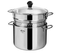 Pasta Maiola Lagostina - Acero inoxidable 18/10 - Para todas las fuentes de calor - Excluida la inducción, capacidad 5 litros - Diámetro 22 cm, Plata