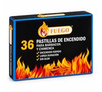 Pastillas de Encendido para Barbacoa y Chimenea, 36 Unidades, 1 Caja, Encendedores Sólidos para Carbón y Leña, para Parrillas, Estufas, Fogatas y Fuegos Abiertos