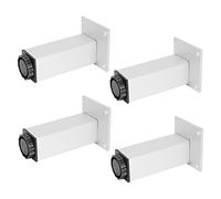 Pata Ajustable Cuadrada Duradera para Gabinetes, Estantes, Mesas de café y Mesas Auxiliares de sofá Ajuste de Altura Máximo de 15 Mm (Patas de Mueble cuadradas 120mm Color Oxidado)