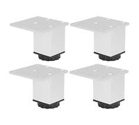 Pata Ajustable Cuadrada Duradera para Gabinetes, Estantes, Mesas de café y Mesas Auxiliares de sofá Ajuste de Altura Máximo de 15 Mm (Patas de Mueble cuadradas 60mm Color Oxidado)