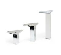 PATA ALUMINIO CROMADO VILLA c30 H180 CON TACO CON BASE SUPERIOR TRIANGULO
