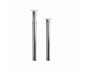 PATA EXTENSIBLE CILÍNDRICA DE ACERO EN ACABADO CROMO BRILLO MOD.406E. ALTURA 710mm REI