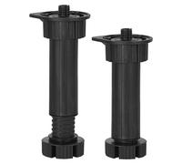 Pata para muebles A (Diámetro: 3,4 cm, Ajuste de altura: 13,5 cm - 20 cm, Plástico, 4 ud.)