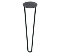 Pata para muebles Dúo (Ø x Al: 10 x 40 cm, Acero, Negro)