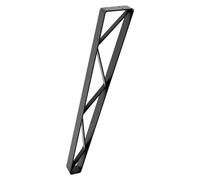 Pata para muebles (L x An x Al: 5 x 26 x 71 cm, Capacidad de carga: 75 kg, Acero)