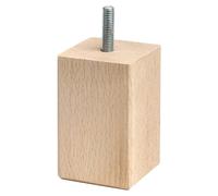 Pata para muebles (L x An x Al: 5 x 5 x 8 cm, Capacidad de carga: 20 kg, Madera)