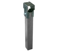 Pata para muebles somier (L x An x Al: 3 x 3 x 29,5 cm, Metal, Gris, Con ruedas, 4 ud.)