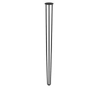 Pata para muebles Tri (Ø x Al: 10 x 110 cm, Acero, Negro)