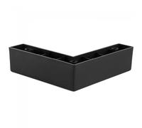 Pata Plástico Senka 140x140 H40mm Negra - Herrajes para Muebles