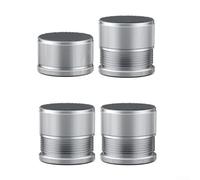 Patas de mesa ajustables autoadhesivas para estabilizar muebles en suelos irregulares, aleación de aluminio con almohadillas de silicona antideslizantes para un movimiento silencioso (plateado)