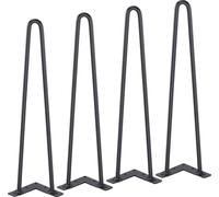 Patas de metal para muebles en forma de horquilla, de 482.6 mm de altura, ideales para proyectos de bricolaje en el hogar, como mesitas de noche, mesas de centro, escritorios. Capacidad de carga de 22
