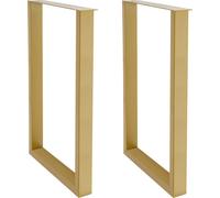 Patas de metal para muebles - Patas de mesa de estilo industrial - Marco rectangular - Dimensiones 50 x 7 x 71 cm - Capacidad de carga: 200 kg - Juego de 2 unidades - Tubo cuadrado de 3 x 6 cm - Acero