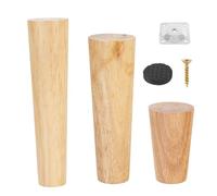 Patas de repuesto para sofá, juego de 4 husillos de madera torneados, placa de montaje de tornillo, con almohadillas antideslizantes para sofá, silla, cómoda, muebles, patas para sándwich, base de