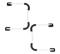 Patas Plegables para Mesa de Escritorio, Color Claro 2 Piezas, de Hierro | Instalación Fácil y Antideslizante, Diseño Robusto y Redondeado, para Sofá y Cama, Negro