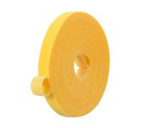 PATIKIL 0.6 pulgadas x 33 pies Cinta de Gancho y Bucle, Tiras de Nylon de Doble Cara Correas Reutilizables de Cierre de Cable Rollo Cinta de Gestión de Cables Multiusos, Amarillo