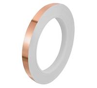 PATIKIL 1 Rollo 20m x 8mm Cinta Metalizada de Cobre Hoja, Cinta Adhesiva Conductora de Sola Cara, Cinta de Apantallamiento EMI Blindaje para Electrónica Circuitos Tierra Puesta