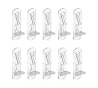 PATIKIL 10 Pcs Pasadores De Estante Con Bloqueo Pasadores De Soporte Para Gabinetes De Plástico Transparente Clips De Soporte Para Estantes Ajustables Con De 5 Mm Estantes De 16 Mm (3/16")