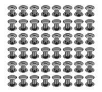PATIKIL 100 Juegos Tornillos Chicago M5X6mm Tornillos de Unión Negro | de Poste Phillips, Remaches de Acero, para Cinturones de Cuero, Álbumes de Fotos de Recortes, Tornillos Chicago