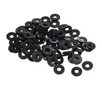 PATIKIL 100 Piezas Arandela Plana de Goma, M5 Arandela Plana de Goma Redondo Juntas Toricas para Tubería Manguera Sujetador Perno, 13mm x 1.6mm (OD*Gorsor), Negro