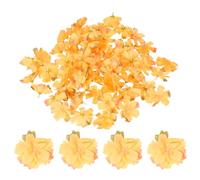 PATIKIL 100 Piezas de Cabezas de Flores de Seda Falsas, 4cm de Cabezas de Flores de Cerezo Artificial para Manualidades DIY Decoración de Guirnaldas de Boda, Naranja