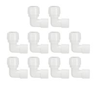 PATIKIL 10pcs Conector de Codo para Agua Purificador, Conexión Rápida Adaptador para Filtro, 3/8" Hembra NPT a 1/4" Tubo OD para Tubo Manguera Fontanería Sistema RO/DI Ósmosis Inversa