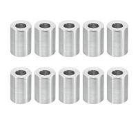 PATIKIL 10pcs M5 Separadores de Aluminio, Espaciadores Redondos de Metal Espaciadores Metálicos de Aleación de Aluminio para M5 Tornillo Pernos, 14x5.2x10mm (L*ID*OD)