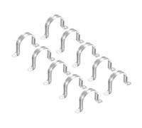 PATIKIL 13,9 Pulgadas/75mm Rígido Tubo Correa Abrazadera 20uds 304 Inoxidable Acero Dos Agujeros U-Forma Tubo Clip Tubo Sujetar Soporte para Tubo Fijación
