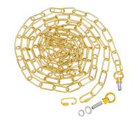 PATIKIL 15 Pies Iluminación Cadena para Lámpara Colgante, Candelabro Cadena Luz Accesorio Cadena Carga Capacidad 65lbs para Lámpara Colgante, Ventilador Techo, Dorado
