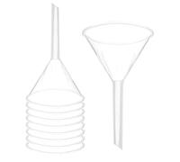 PATIKIL 2.4 Inch Embudo De Plástico Transparente 16 Pcs Embudo De Transferencia Multiusos Con Pico Largo Para Llenar Botellas De Agua Líquido Laboratorio Especias Polvo Aceite