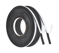 PATIKIL 2 Rollos 10m EVA Cinta Selladora Espuma Burlete Sellado, 10x2mm(W*T) EVA Adhesivo de Alta Densidad Tira para Anti Frío, Aislante,Ruido y Colisión, Blanco Negro