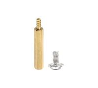 PATIKIL 24 Juego Separadores Hexagonales M3 De Latón Dorados Con Tornillo | M3 x 8mm + 8mm Espárragos Macho Hembra Separadores Para Placa Madre Pilares