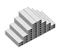 PATIKIL 26/6 Grapas Estándar, Paquete de 10 10000 Piezas 1/4" Longitud de Pata Plana Punto de Cincel sin Atascos para Grapadora de Escritorio Suministros de Oficina en Casa, Tono Plateado