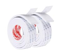 PATIKIL 2m/6.6ft Cinta de Espuma Selladora, 2 Paquetes 5cm Ancho 8mm Espesor Cinta de Sellado de Puerta de Un Solo Lado para Aislamiento de Ventanas y Puertas, Blanco