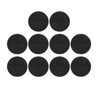 PATIKIL 3" Almohadilla para Quemador de Incienso 10Pcs Soportes para Incienso en Espiral de Aluminio Negro Atrapa Cenizas a Prueba de Fuego Tapete para Conos Hogar Oficina
