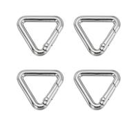 PATIKIL 4 Piezas 0.65" Anilla Triangular Hebilla De Resorte Metálico Plata | Anillas De Salto Conector, Para Cinturón Llavero Para Bolsos De Mano Correa De Bolso DIY