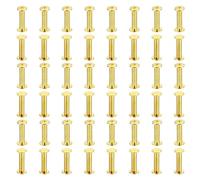 PATIKIL 50 Juegos Chicago Tornillos de Unión Phillips M5X20mm Dorados