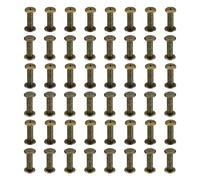PATIKIL 50 Juegos Tornillos Chicago Tornillos de Unión Phillips M5X16mm para Remaches de Cuero Sujetadores de Acero para Cinturones de Cuero Álbumes de Fotos de Recortes Marrón