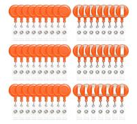 PATIKIL 50 Pcs Porta Gafetes Retráctil, Clip Porta Identificación Retráctil Con Pinza Giratoria Para Suministros De Oficina De Empleados Y Maestros, Naranja