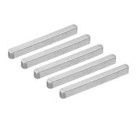 PATIKIL 5pcs Chavetas Paralelas, 60x6x6mm Llaves con Punta Redondeada de Acero al Carbono Llave de Pluma Plana Redonda para Eje de Transmisión Paralela Industria Mecánica Sujetador, Negro