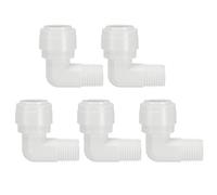 PATIKIL 5pcs Conector de Codo para Agua Purificador, Conexión Rápida Adaptador para Filtro, 1/4" Hembra NPT a 3/8" Tubo OD para Tubos Manguera Fontanería Sistema RO/DI Ósmosis Inversa