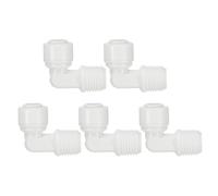 PATIKIL 5pcs Conector de Codo para Agua Purificador, Conexión Rápida Adaptador para Filtro, 1/8 Hembra NPT a 1/4" Tubo OD para Tubos Manguera Fontanería Sistema RO/DI Ósmosis Inversa