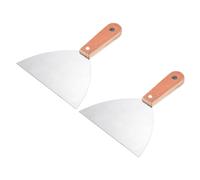 PATIKIL 6" Agramasa Cuchillo 2 Paquete Inoxidable Acero Hoja Rascador Herramienta con Madera Mango para Reparar Pared Pintar Despojar Quitar Pantalla Fondo