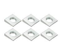 PATIKIL 6 Piezas Arandelas Cuadradas Biseladas, M10x22mm Arandelas Cuadradas Biseladas Placa De Soporte De Cojinete Plano De Para Pernos De 10mm Cuña Nivelación Fijador Tuerca, Plateado