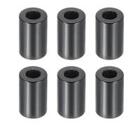 PATIKIL 6pcs M5 Separadores de Aluminio, Espaciadores Metálicos Redondos Espaciador de Metal de Aleación de Aluminio para M5 Tornillo Pernos, 16x5.2x10mm (L*ID*OD), Negro