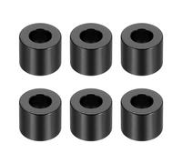 PATIKIL 6pcs M6 Separadores de Aluminio, Espaciadores Metálicos Redondos Espaciador de Metal de Aleación de Aluminio para M6 Tornillo Pernos, 10x6.2x12mm (L*ID*OD), Negro