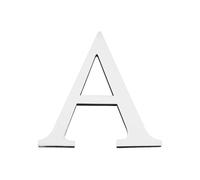 PATIKIL 7.87 Pulgadas Espejo De Pared De Alfabeto Acrílico 3D Letra A Autoadhesivo Decoración Del Hogar Letrero Artístico Calcomanía Para Decoración DIY Plata